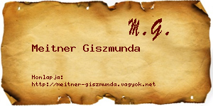 Meitner Giszmunda névjegykártya